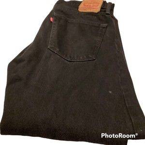Levis 505 Straight Leg Jeans Mens Tag 36x30 Black Western Cowboy (36x29)